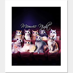 Meowvie Night Posters and Art